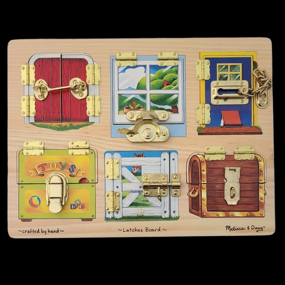 Melissa & Doug Toys Melissa And Doug Latches Board Wooden Activity
